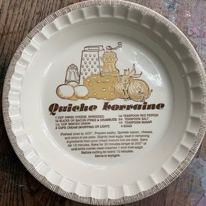 vintage Royal China Quiche Lorraine recipe dish